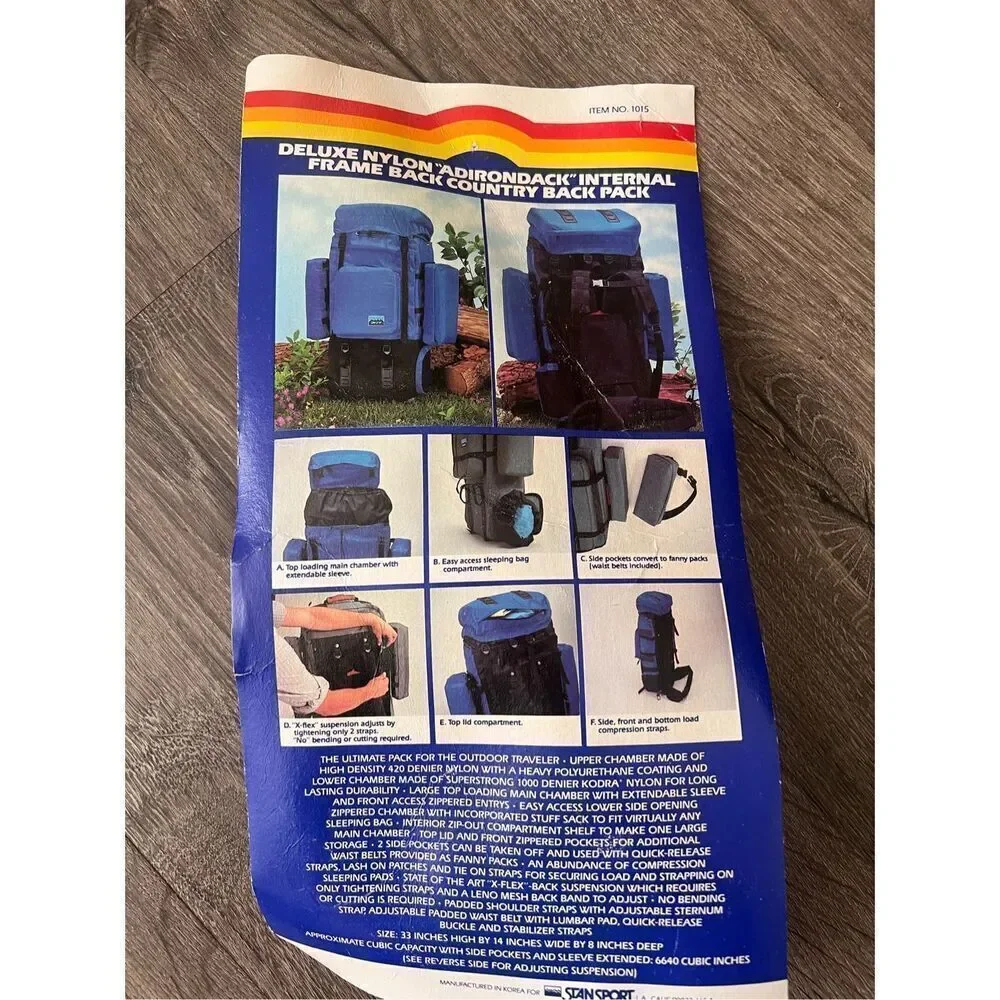 Stansport DELUXE Adirondack internal  Frame  BACK Country Backpack